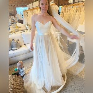 Watters - Elegant Strapless 2 piece Wedding Gown